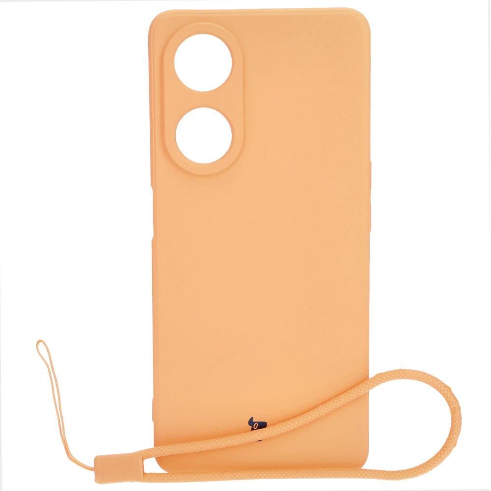 Bizon Etui Case Silicone Sq Do Oppo A98 5G Pomarańczowe Etui na