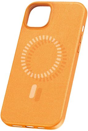 Magnetyczne Etui Na Telefon Iphone 15 Pro Baseus Fauxther Series Pomarańczowe - zdjęcie 4