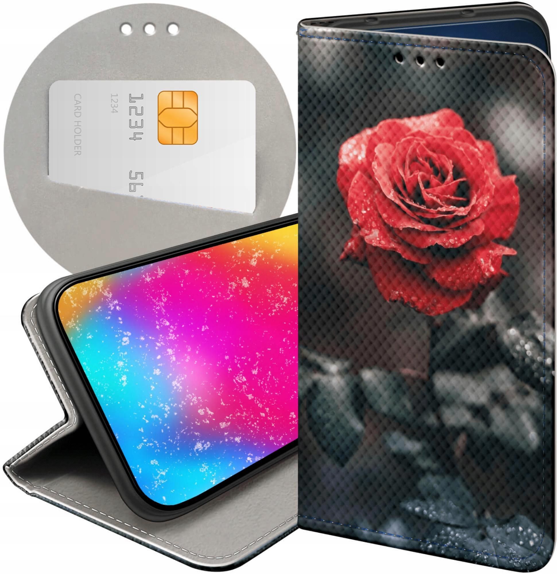 Hello Case Etui Z Klapką Do Huawei P20 Róża Z Różą Rose Etui na