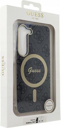 Guess Etui 4G Magsafe Do Samsung Galaxy S23 Czarny - zdjęcie 4