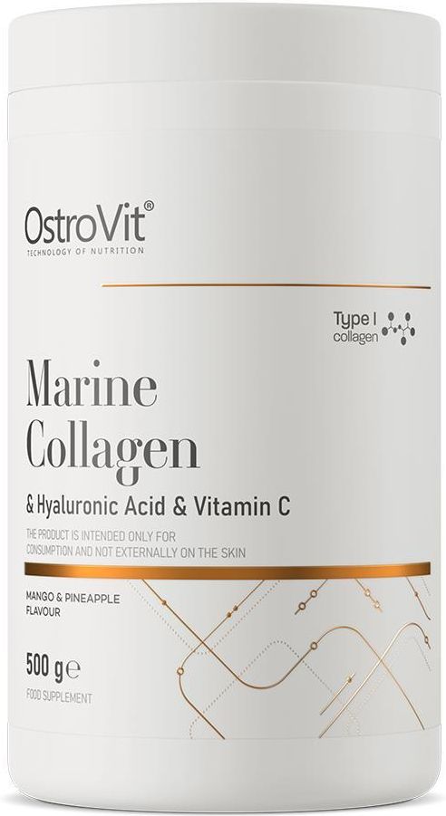 Ostrovit Marine Collagen Hyaluron Vitc 500G Ananas Mango Opinie I