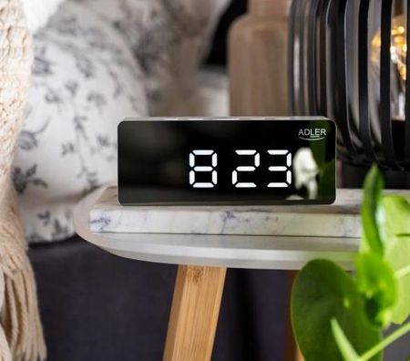 ZEGAR ELEKTRONICZNY BUDZIK CYFROWY LED TERMOMETR ZEGAR BUDZIK - zdjęcie 4