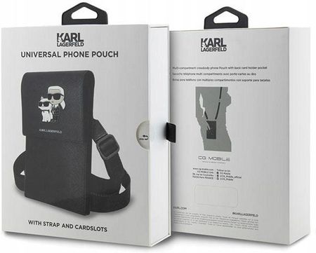 Karl Lagerfeld Torebka KLWBSAKCPMK czarny/black Saffiano Karl & Choupette - zdjęcie 5
