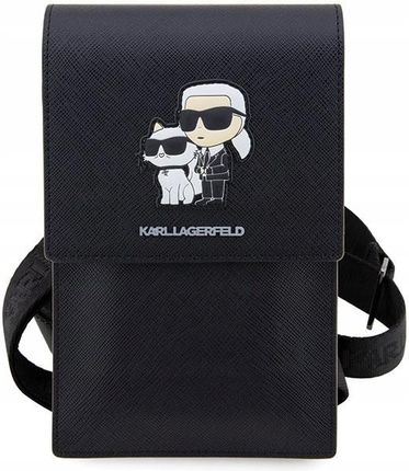Karl Lagerfeld Torebka KLWBSAKCPMK czarny/black Saffiano Karl & Choupette - zdjęcie 4