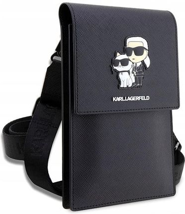 Karl Lagerfeld Torebka KLWBSAKCPMK czarny/black Saffiano Karl & Choupette - zdjęcie 2