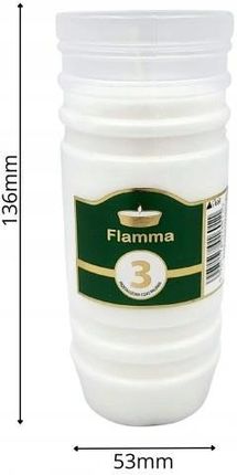 Flamma Wkłady Do Zniczy Parafinowe 3 Dni Znicze 72h 15Szt - zdjęcie 2