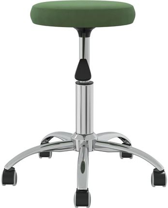 Vidaxl Stołek Do Masażu, Obity Aksamitem, Ciemnozielony (3085741) - zdjęcie 2