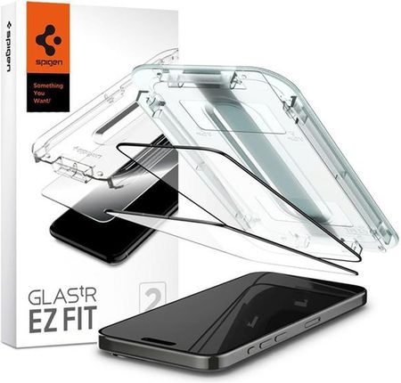 Spigen Szkło Hartowane Glas Tr Ez Fit 2 Pack Do Apple Iphone 15 Pro - zdjęcie 5