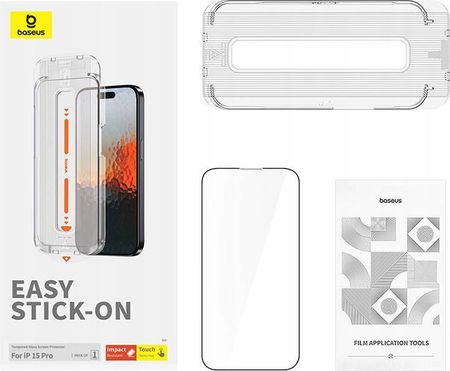 Baseus Szkło Hartowane 0 3Mm Sapphire Do Iphone 15 Pro - zdjęcie 4