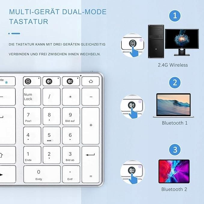 Akcesoria Do Tabletu Seenda Klawiatura Bezprzewodowa 62B 2 Bluetooth