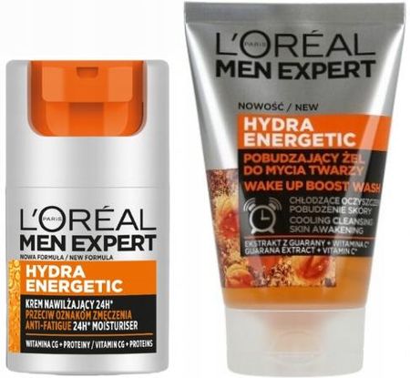 Zestaw Loreal Men Expert Hydra Energetic krem, żel do mycia twarzy - zdjęcie 2