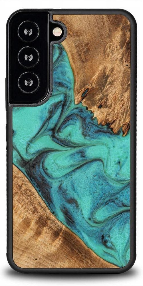 Bewood Etui Z Drewna I Ywicy Na Samsung Galaxy S Unique Turquoise