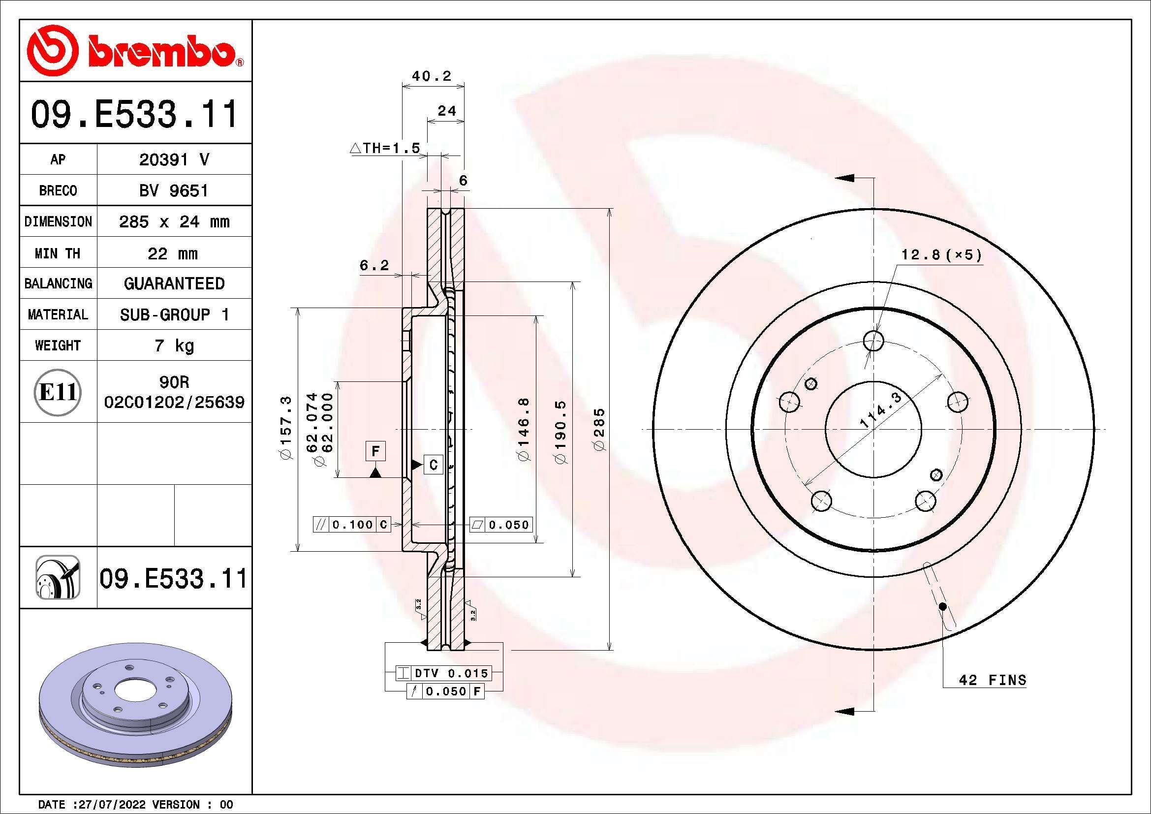 Tarcza Hamulcowa Brembo Tarcza Hamulcowa 9E53311 09E53311 Opinie I