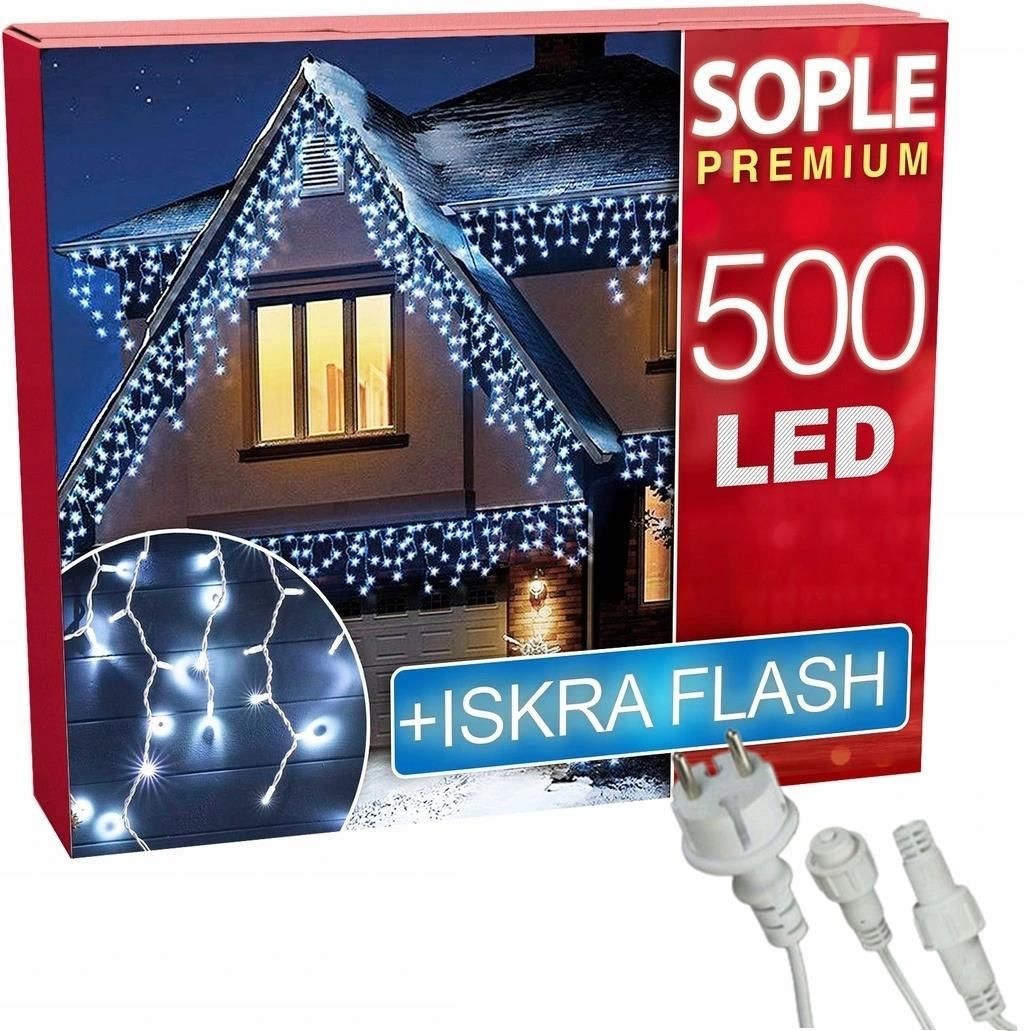 Sople Lampki Choinkowe Kurtyna 500 Led W Flash A62Dc5F1 1456 42Cc 8E84