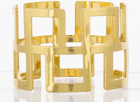 Art Pol Metalowa Złota Obrączka Na Serwetkę 4,5X4,5X3 118904 - zdjęcie 2