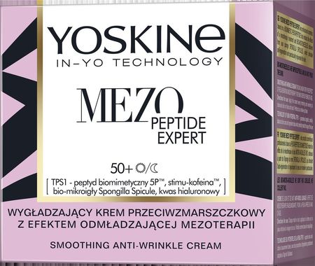 Yoskine Mezo Peptide Expert Wygładzający Krem Do Twarzy 50+ Na Dzień I Noc 50ml - zdjęcie 4