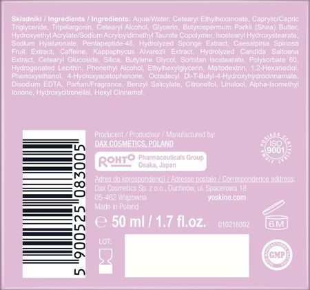 Yoskine Mezo Peptide Expert Wygładzający Krem Do Twarzy 50+ Na Dzień I Noc 50ml - zdjęcie 2