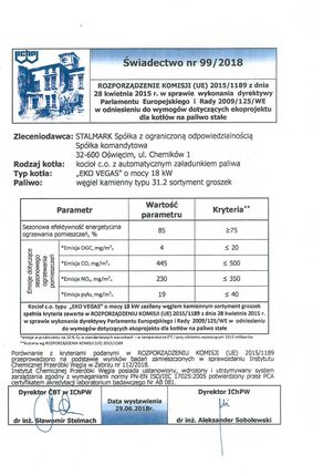 Kocioł Stalmark EKO VEGAS z prawej strony 18 - zdjęcie 2