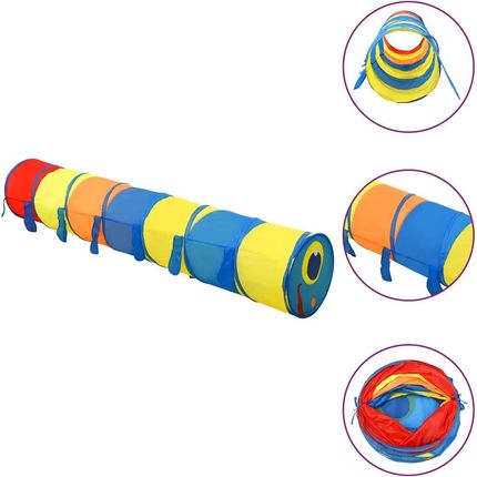 vidaXL Tunel Do Zabawy Dla Dzieci Kolorowy 245 Cm Poliester - zdjęcie 2