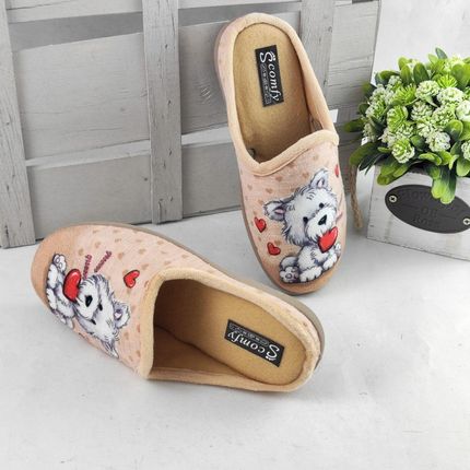 Kapcie damskie z pieskiem 40 Camel - zdjęcie 2