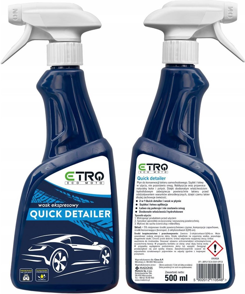Zdjęcie Etro Wosk Ekspresowy Quick Detailer 500Ml - Maków Mazowiecki