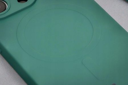 Bizon Etui Case Silicone Magsafe Do Apple Iphone 13 Ciemnozielone - zdjęcie 6