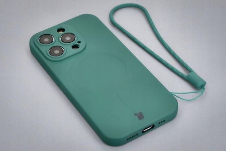 Bizon Etui Case Silicone Magsafe Do Apple Iphone 13 Ciemnozielone - zdjęcie 2