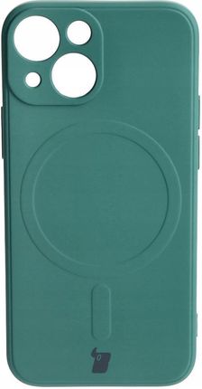 Bizon Etui Case Silicone Magsafe Sq Do Apple Iphone 13 Mini Ciemnozielone - zdjęcie 2