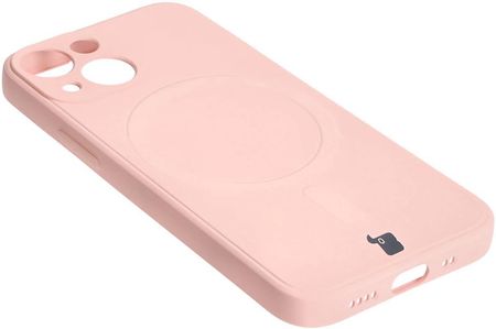 Bizon Etui Case Silicone Magsafe Sq Do Apple Iphone 13 Mini Jasnoróżowe - zdjęcie 3