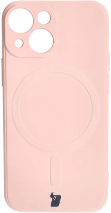 Bizon Etui Case Silicone Magsafe Sq Do Apple Iphone 13 Mini Jasnoróżowe - zdjęcie 5