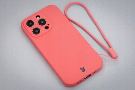 Bizon Etui Case Silicone Magsafe Do Apple Iphone 14 Plus Brudny Róż - zdjęcie 3