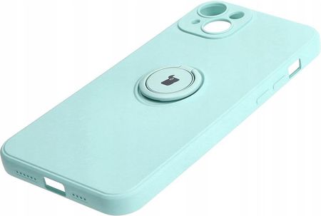 Bizon Etui Case Silicone Ring Sq Do Apple Iphone 15 Plus Turkusowe - zdjęcie 4