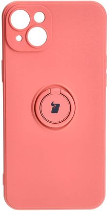 Bizon Etui Case Silicone Ring Sq Do Apple Iphone 15 Plus Brudny Róż - zdjęcie 2