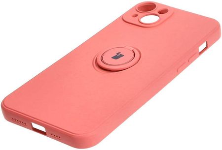 Bizon Etui Case Silicone Ring Sq Do Apple Iphone 15 Plus Brudny Róż - zdjęcie 4