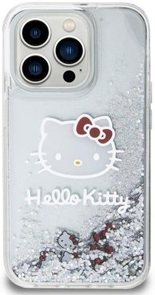 Hello Kitty Liquid Glitter Charms Kitty Head Etui Iphone 13 Pro (Srebrny) - zdjęcie 5