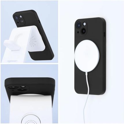 Alecase Futerał Silicone Mag Cover Kompatybilny Z Magsafe Do Iphone 15 Czarny - zdjęcie 5