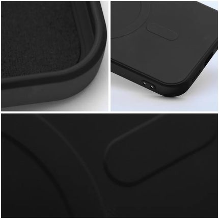 Alecase Futerał Silicone Mag Cover Kompatybilny Z Magsafe Do Iphone 15 Czarny - zdjęcie 2