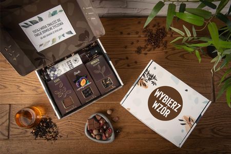 Green Touch Pudełko Prezentowe Zestaw Prezent Z Herbatą Kawą Śliwki W Czekoladzie Syrop - zdjęcie 4