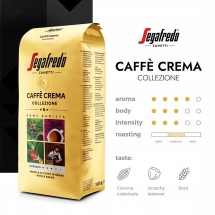 Segafredo Zanetti Caffè Crema Collezione Ziarnista 1kg - zdjęcie 2