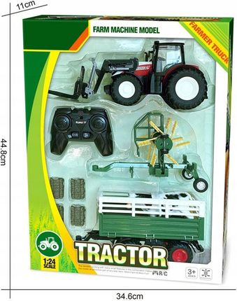 Pan I Pani Gadżet Traktor Zdalnie Sterowany Z Przyczepą 4W1 Akcesoria Zestaw - zdjęcie 3