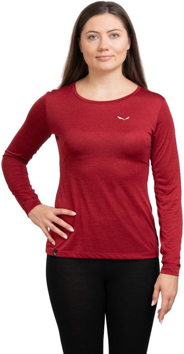 Salewa Koszulka Puez Melange Dry Ls Tee Women Syrah Melange Ceny I