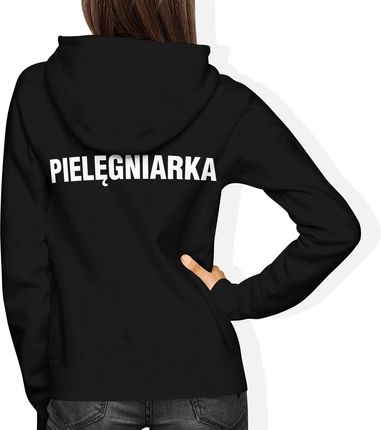 Pielęgniarka Damska bluza pielęgniarska z kapturem prezent dla pielęgniarki (S, Szary) - zdjęcie 2