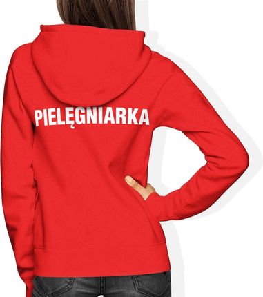 Pielęgniarka Damska bluza pielęgniarska z kapturem prezent dla pielęgniarki (L, Szary) - zdjęcie 2