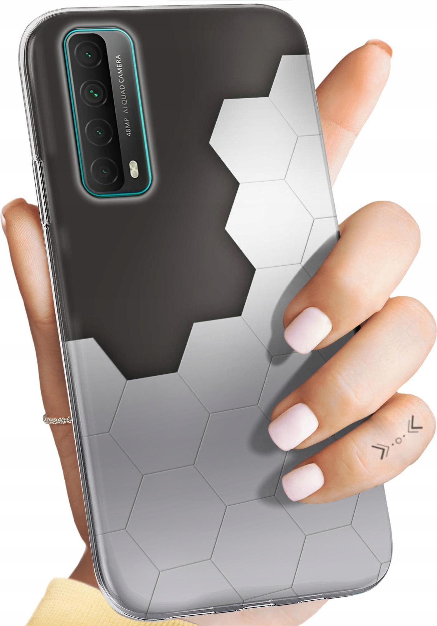 Hello Case Etui Do Huawei P Smart 2021 Szare Metallic Etui Na Telefon