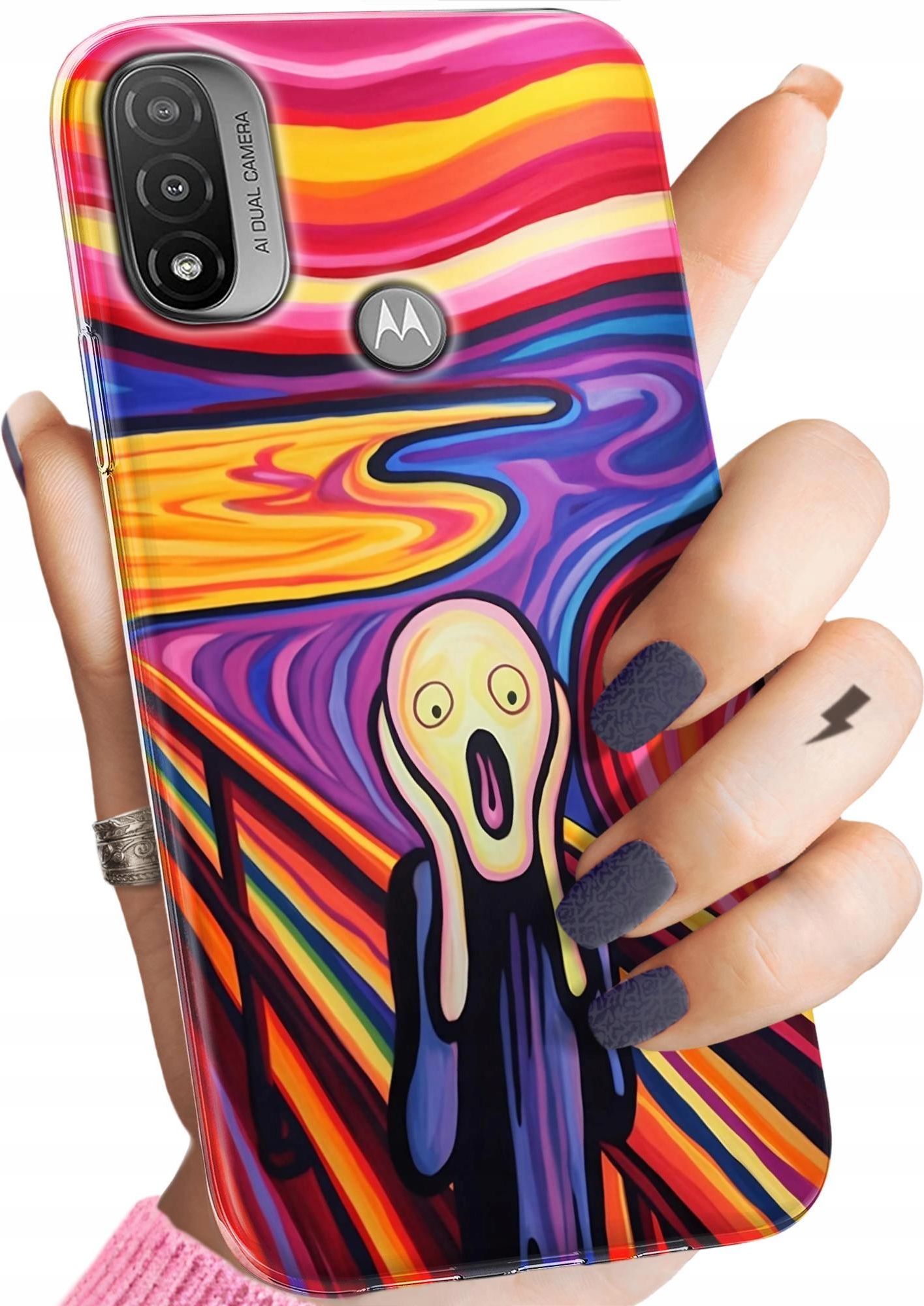 Hello Case Etui Do Motorola Moto E20 Krzyk Munch Edvard Etui Na