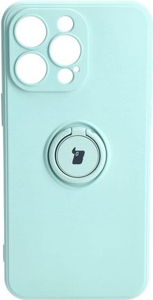 Bizon Etui Case Silicone Ring Sq Do Apple Iphone 15 Pro Max Turkusowe - zdjęcie 4