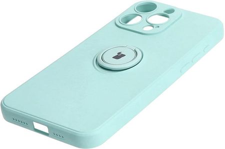 Bizon Etui Case Silicone Ring Sq Do Apple Iphone 15 Pro Max Turkusowe - zdjęcie 2