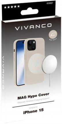 Vivanco Etui Mag Hype Cover Iphone 15 Beżowy Sklep Warszawa C H Land - zdjęcie 4