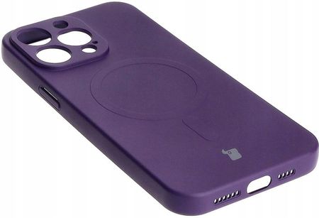 Bizon Etui Case Silicone Magsafe Do Apple Iphone 15 Pro Max Śliwkowe - zdjęcie 3