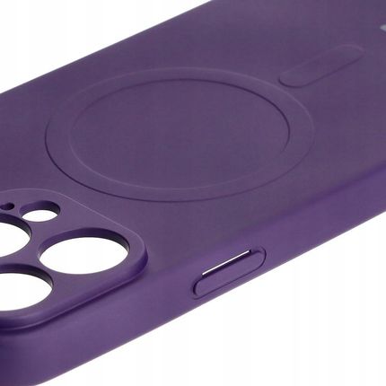 Bizon Etui Case Silicone Magsafe Do Apple Iphone 15 Pro Max Śliwkowe - zdjęcie 4